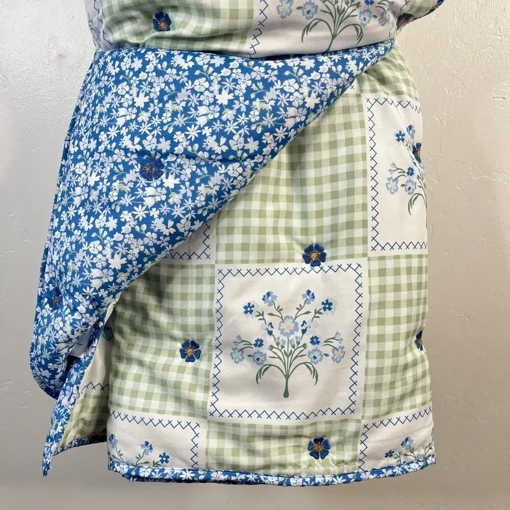 Gunne Sax by Jessica McClintock King Size Reversible Quilt Set 3pc Floral NEW